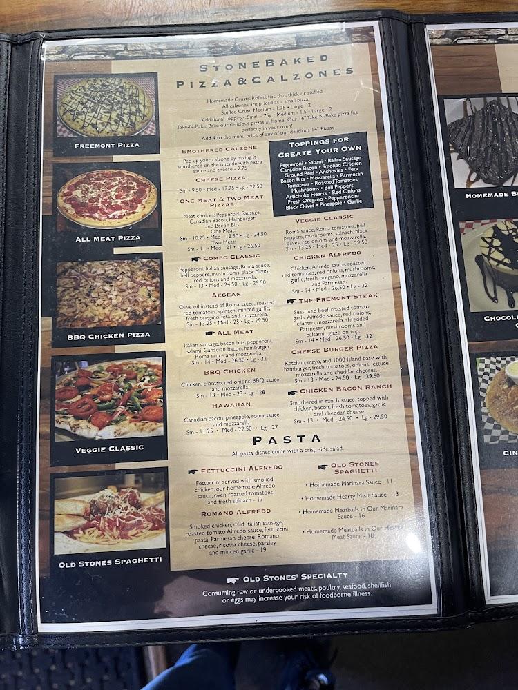 Old Stones Smokehouse and Country Pizza Menu image 3